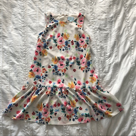 Floral Print Drop Waist Dress- size 6 - Picture 6 of 8